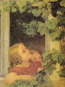 Georg Friedrich Kersting Kinder am Fenster oil painting